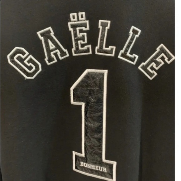 Gray Varsity Jacket with Striped Trim - Picture 3 of 8